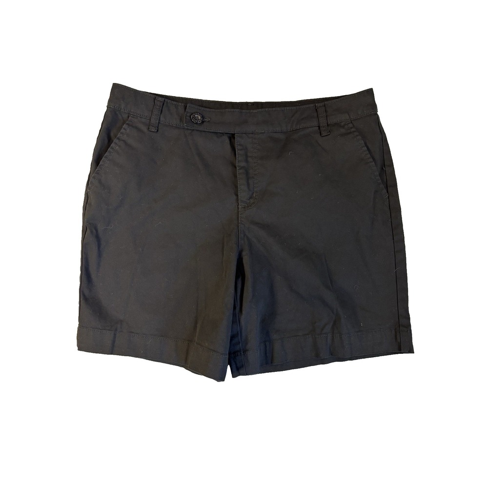 Style & Co Black Chino Shorts 14 Minimalist Dark Academia Preppy Clean Girl